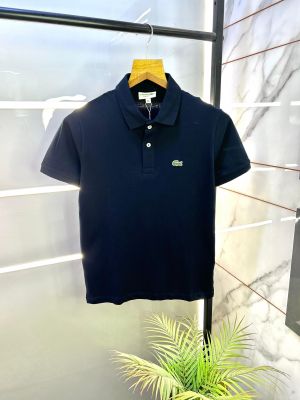 Lacost e Navy Polo Premium Collar Neck T-shirt F2949-NY