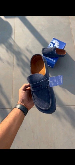 Birkenstock Naples Wrapped Suede Navy