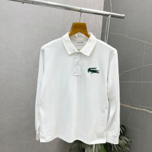 Lacost_e White Premium Polo Full Sleeves Tshirt 498