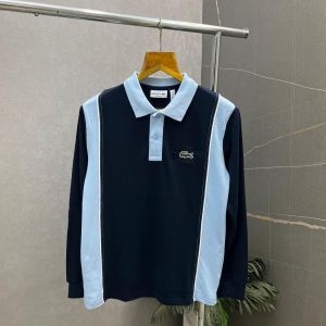Lacost_e Navy Sky Premium Polo Full Sleeves Tshirt 498