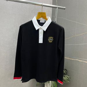 Lacost_e Black Premium Polo Full Sleeves Tshirt 498