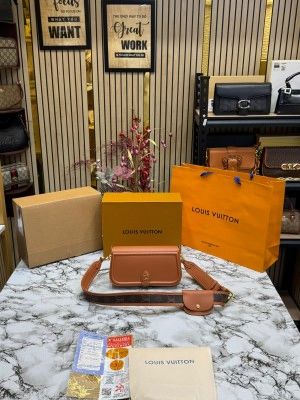 LOUIS_VUITTON OFFICIER POUCH SLING BAG WITH OG DUST BAG & DOUBLE BOX INCLUDING CARRY BAG PREMIUM QUALITY [Orange]
