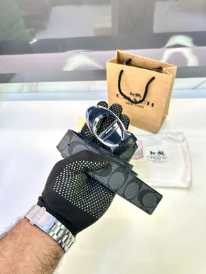 Coac_h Belt Black Silver Fa 71