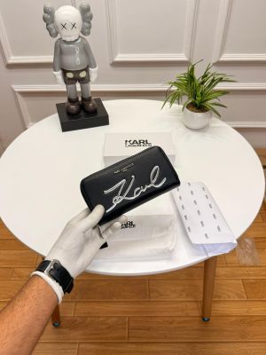 Karl lagerfeld Premium Womens Dual Zipper Wallet With Ogbox Dustbag Etc Ea140