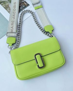 Marc Jacobs The J Marc Shoulder Bag With OG Box & Dust Bag (Neon - 282)