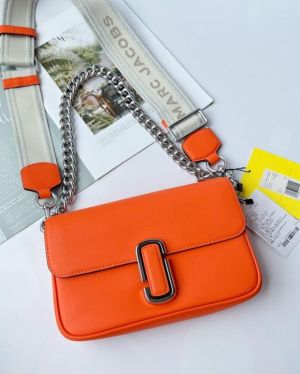 Marc Jacobs The J Marc Shoulder Bag With OG Box & Dust Bag (Orange - 926)