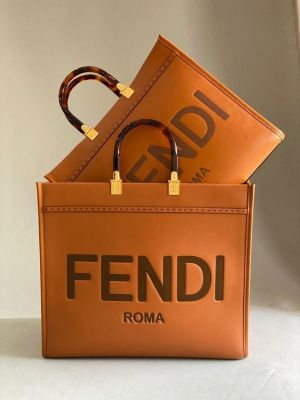 FEND_I ROMA TOTE WITH DUST BAG PREMIUM QUALITY (BROWN)