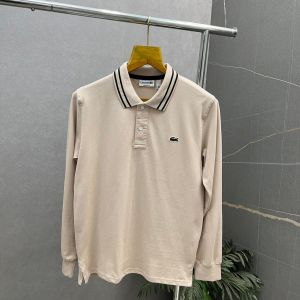 Lacost_e Sand Premium Polo Full Sleeves Tshirt 498