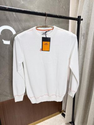 Herme_s White Knitted Sweater Imported