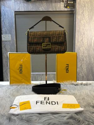 Fendi_Baguette_Jacquard_FF_fabric_Bag_Brown_With_box_5700