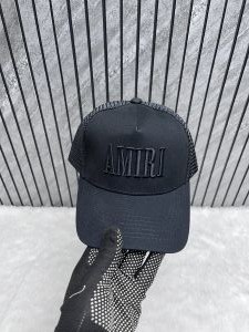 Amiri_All_Black_Front_Logo_Premium_Unisex_Trucker_Hat_With_Safety_Box