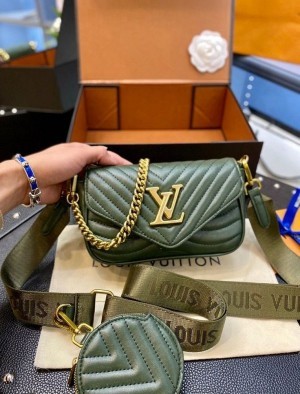 Louis Vuttion LV Multi Pochette Wave With Box & Dust Bag Pouch Sling Belt Sling Chain With Double Box premium quality 