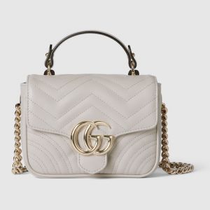 Gucci_GG Marmont mini top handle bag with box premium quality 