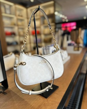 Coach_teri shoulder bag in signature canvas bag with box packing 