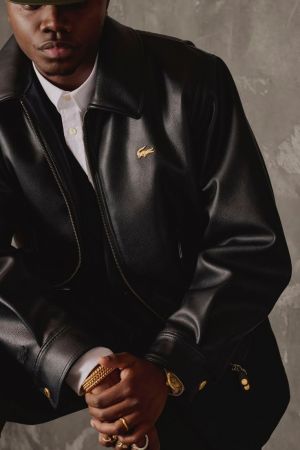 Lacoste.Imported.Leather.Fabric.Very.Premium.Jacket.CS262