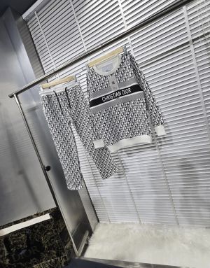 Christian Dio_r Monogram Print Black Turkey Imported Premium Cord Set For Kids With Brand Packaging (DN561)