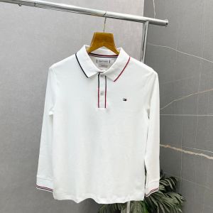 Tomm_y Hilfiger White Premium Polo Full Sleeves Tshirt 500