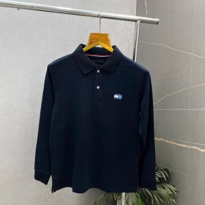 Tomm_y Hilfiger Navy Blue Premium Polo Full Sleeves Tshirt 500