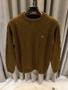Fred Perry Premium Choc Brown Knitted Pullover 