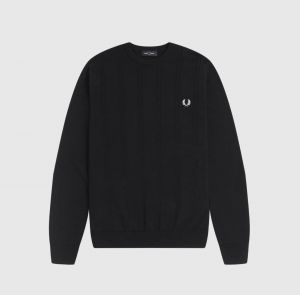 Fred Perry Premium Black Knitted Pullover 