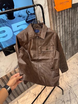 Louis.Vuitton.Imported.Monogram.Embossed.Leather.Fabric.Very.Premium.Jacket.MR242