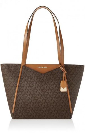 MICHAEL_KORS Brown Whitney Signature Small Tote Bag 359