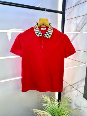 Burberr y Red Premium Collar Neck Polo T-shirt F3258-RE