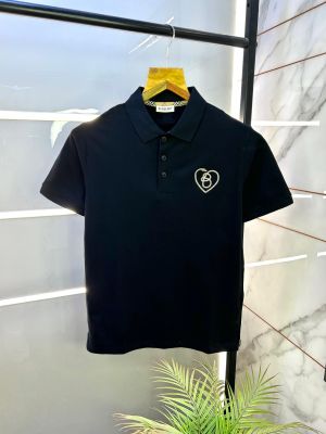 Burberr y Black Premium Collar Neck Polo T-shirt F3258-B1