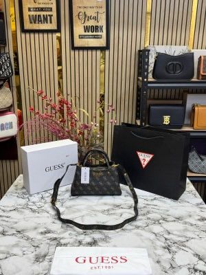 Guess Manhattan Shoulder Bag With Box And Dust Bag Including CarryBag (C2) (brown)