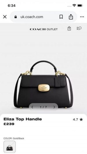 Coac_h Eliza top handle bag premium quality with box 671