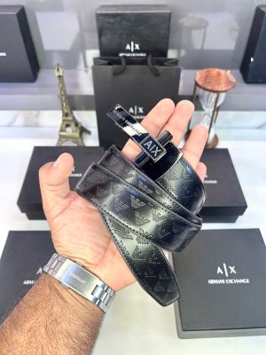 Arman_i Single Bukkle Black Belt With Box And Carry Bag Fa 08