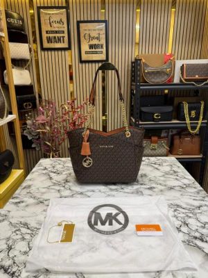 Michael_Kors Jet Set Travel Tote Bag With Dust Bag (Brown)