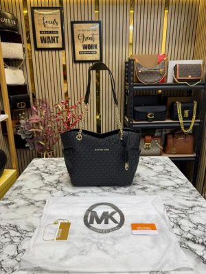 Michael_Kors Jet Set Travel Tote Bag With Dust Bag (Black)