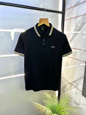 Hugo_Boss Black Premium Collar Neck Polo T-shirt F2876-B1