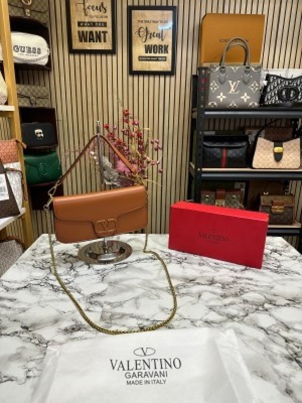 VALENTIN_O GARAVANI MINI LOCO CROSSBODY BAG WITH OG BOX AND DUST BAG (BROWN) (S20)