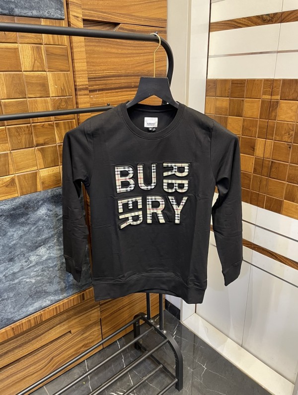 Burberr_y Embossed Print Imported Premium Full Sleeves T-shirt