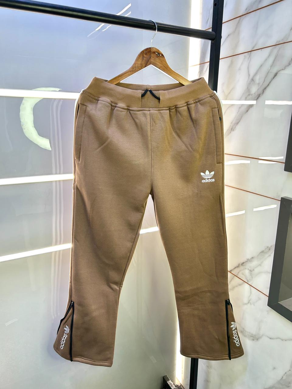 Adida s Imported Brown Embroidery Logo Super Premium Track Pant F3195-BR