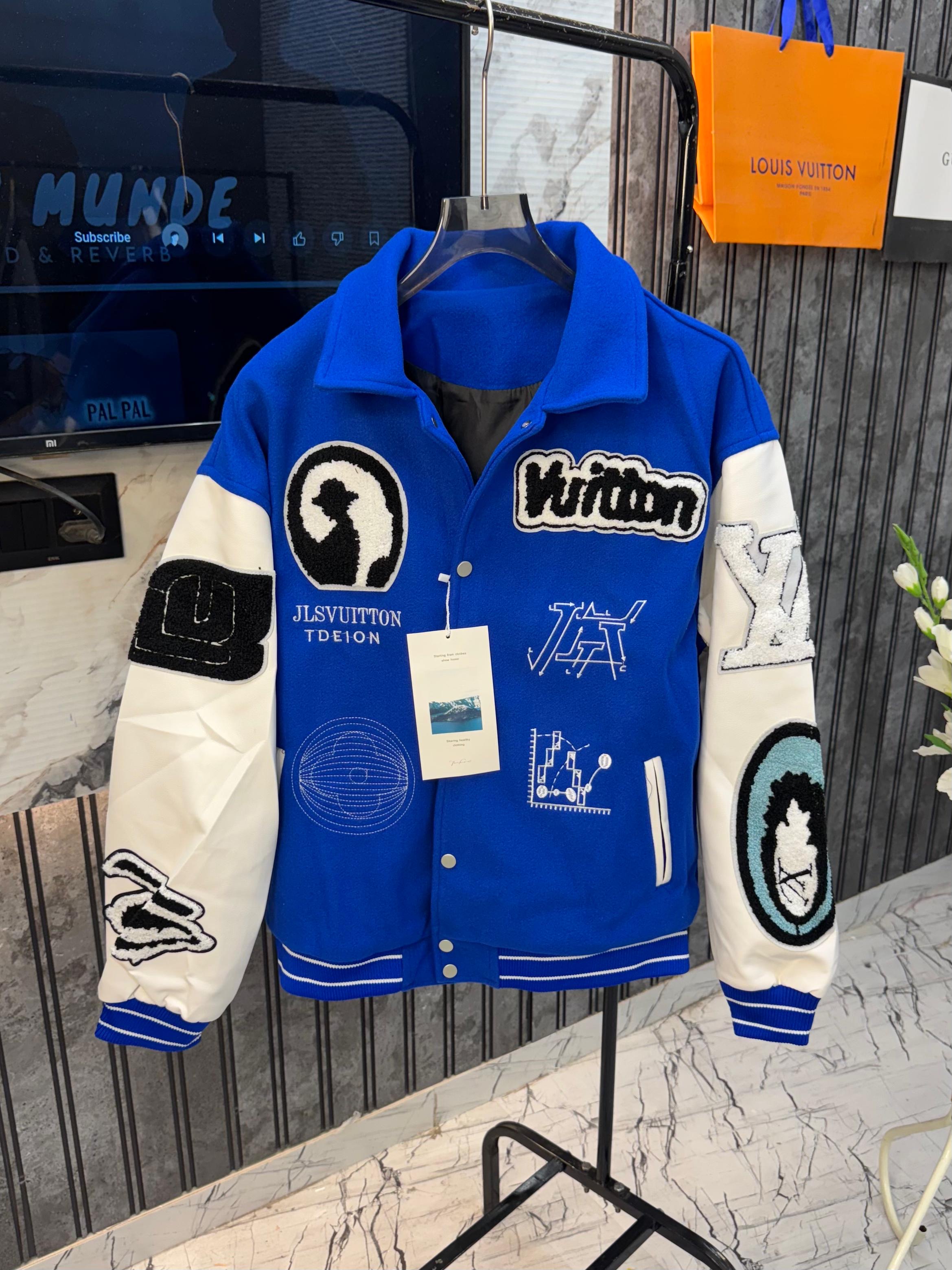 LOUIS.VUITTON.100%.IMPORTED.VERY.PREMIUM.VARSITY.JACKET.MR245