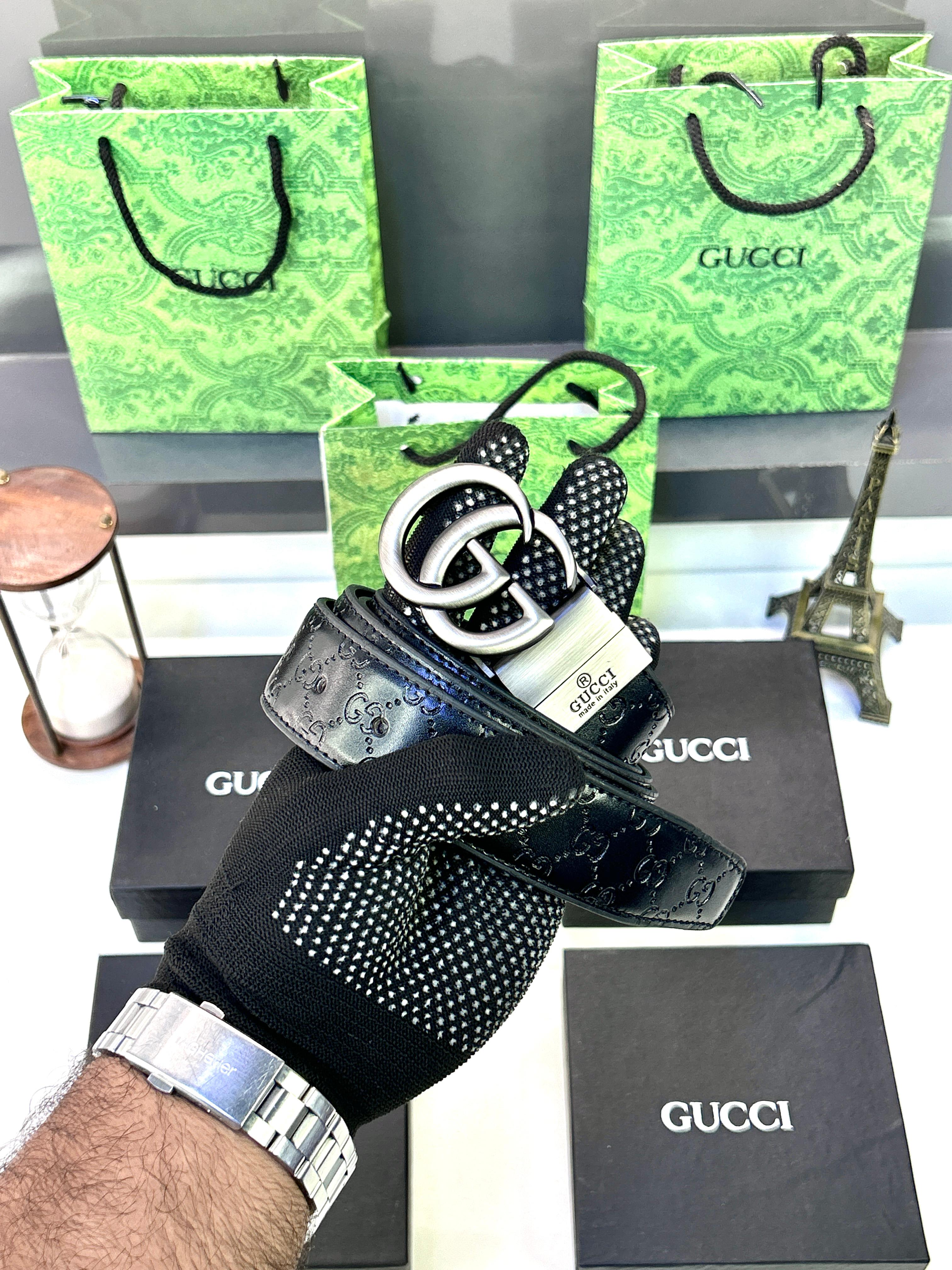 Gucc_i Reversible Belt Silver Fa 28