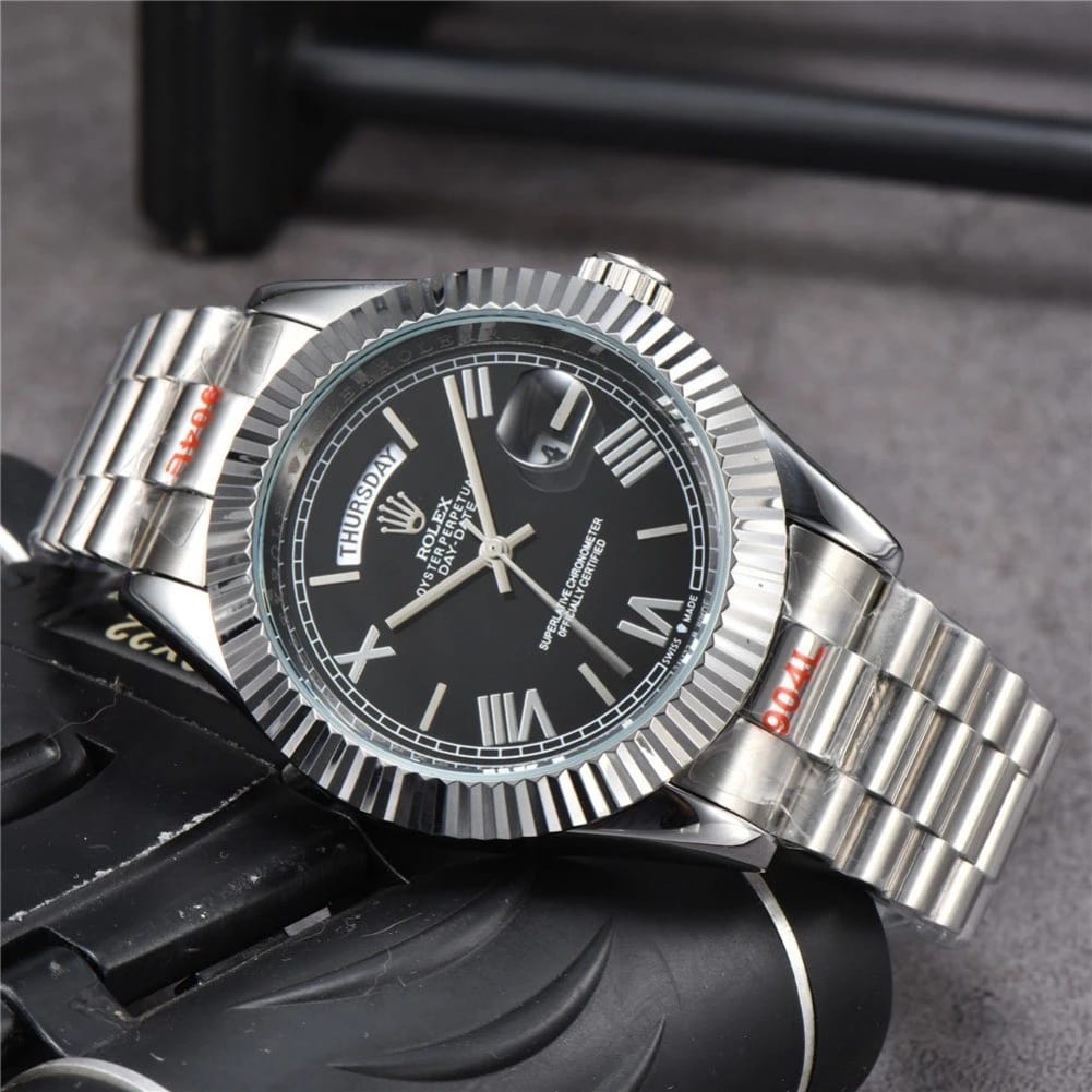 Role_x Oyster Perpetual Day Date 40 Battery Silver-Black