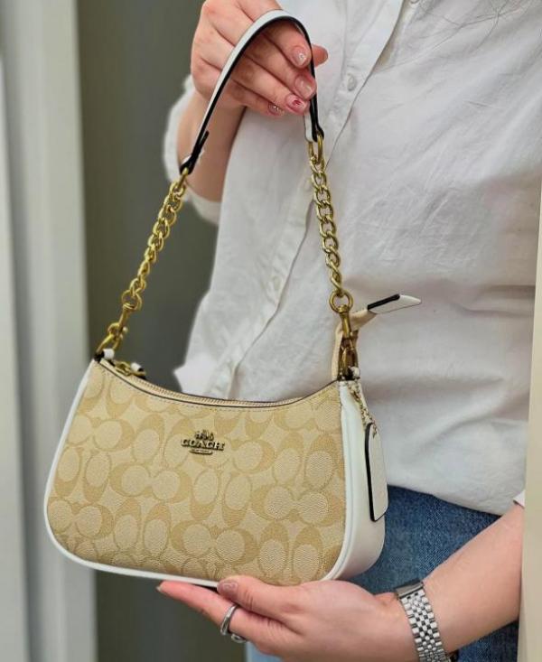 COAC_H Teri Shoulder Bag In Signature Canvas dual belts with og box 188