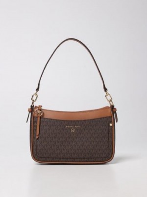 MICHAEL KOR_S JET SET MEDIUM LOGO SHOULDER SLING WITH OG BOX AND DUST BAG (BIEGE BROWN)283