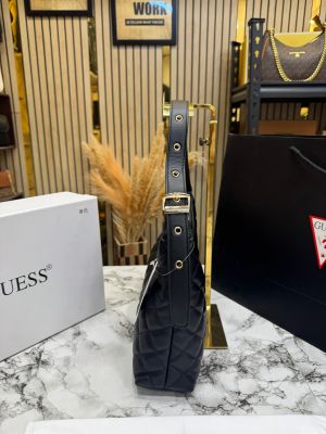 Guess Rianee Shoulder Bag With Box And Dust Bag Including Carry Bag (Black)