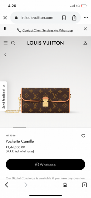 Louis_vuitton camile pochette bag with magnet box 632