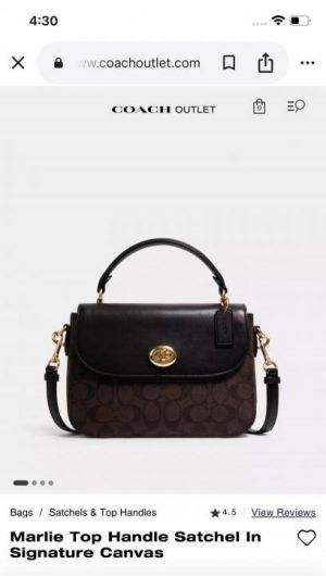 Coac_h Marlie Top Handle Satchel In Signature Canvas With box 605