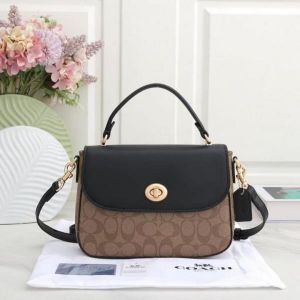 Coac_h Marlie Top Handle Satchel In Signature Canvas With box 606