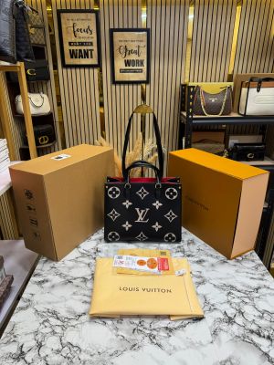 Louis_Vuitton Onthego Mm Premium Quality With Double Og Box And Dust Bag (Black) NO RETURN 