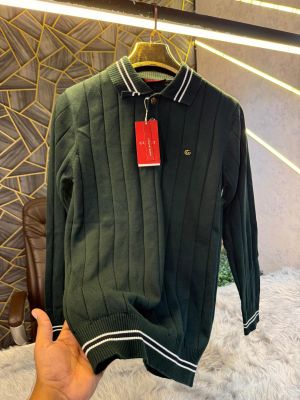 Gucci_Dark_Green_Metal_Logo_Knitted_Premium_Pull_Over_(1896)