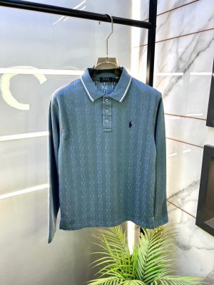 Ralph_Lauren Sky Knitted Full Sleeves Premium Collar T-shirt F2989-SK