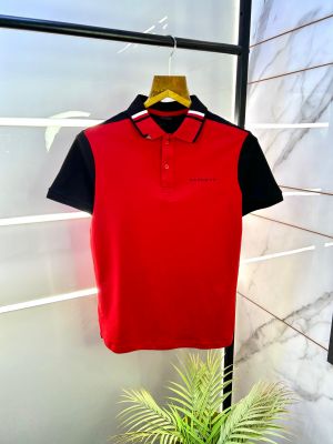 Aston Martin Hacket t Red Polo Premium Collar Neck T-shirt F2873-RE